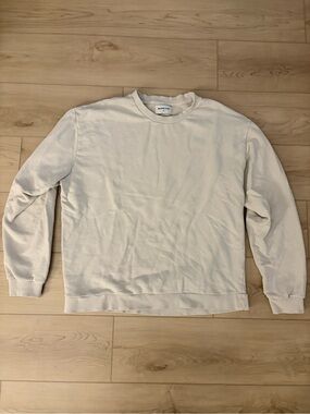 Melrose Place Lightweight Cream/Tan Crewneck Sweatshirt